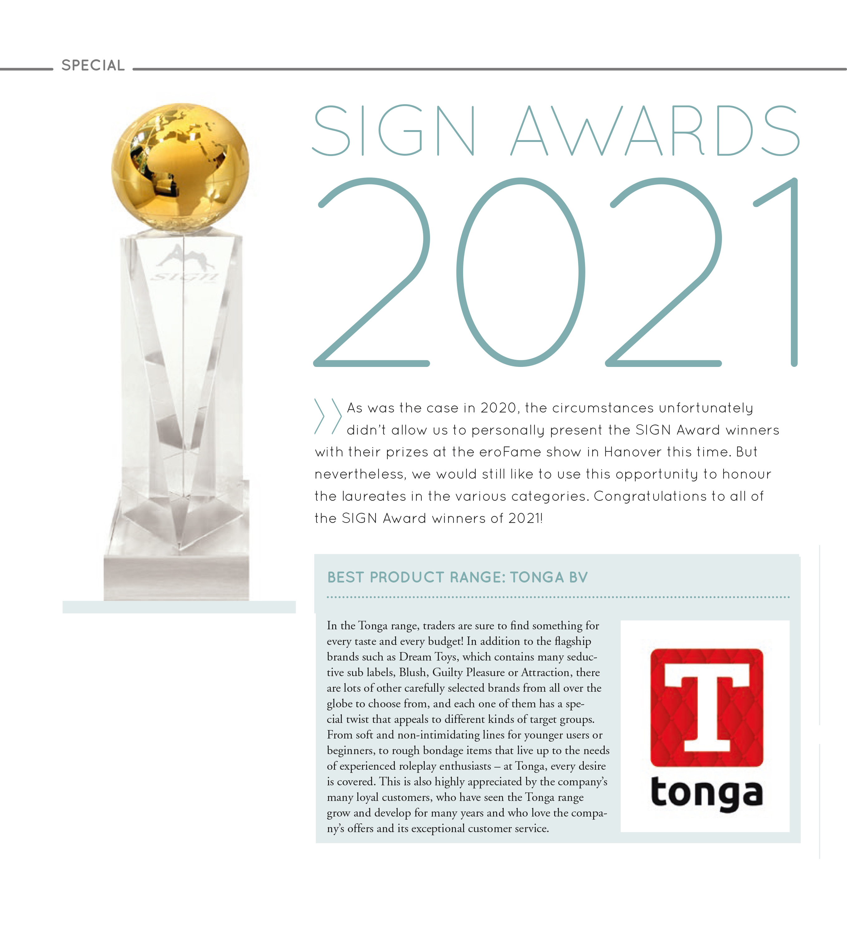2022-01 Sign EU - Sign Award for Tonga